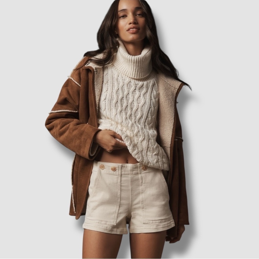 NWT Anthropologie Pilcro The Kit High-Rise Utility Shorts